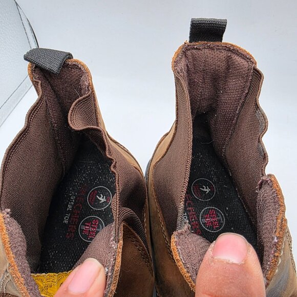 Skechers Electrical Hazard Mens Size 9 Brown Steel Toe Boots Work Wear Outdoors main image 4